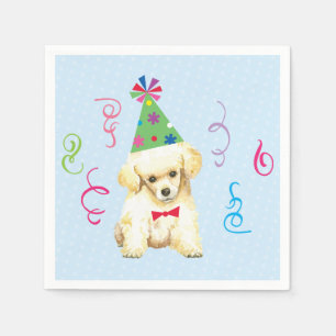 Serviette En Papier Poodle de jouet de fête d'anniversaire