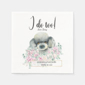Serviette En Papier Poodle Doodle Mariage Cocktail Napkins (Devant)