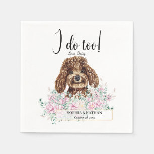 Serviette En Papier Poodle Doodle Mariage Cocktail Napkins