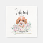Serviette En Papier Poodle Doodle Mariage Cocktail Napkins (Devant)