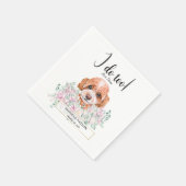 Serviette En Papier Poodle Doodle Mariage Cocktail Napkins (Coin)