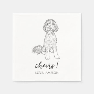 Serviette En Papier Poodle Goldendoodle Labradoodle.Mariage de chien N