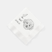 Serviette En Papier Poodle I Do Too Dog Cocktail Personnalisé Napkin (Coin)