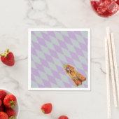 Serviette En Papier Poodle Mardi Gras (En situation)