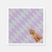 Serviette En Papier Poodle Mardi Gras (Devant)