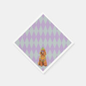 Serviette En Papier Poodle Mardi Gras (Coin)
