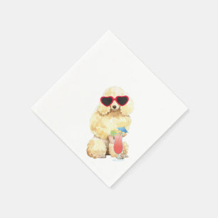 Serviette En Papier Poodle miniature d'été