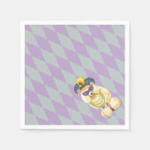 Serviette En Papier Poodle miniature Mardi Gras (Devant)