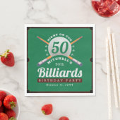 Serviette En Papier Pool Billard 50e anniversaire fête (En situation)