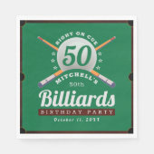 Serviette En Papier Pool Billard 50e anniversaire fête (Devant)