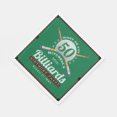 Serviette En Papier Pool Billard 50e anniversaire fête (Coin)
