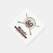 Serviette En Papier Pool Billard 50e anniversaire fête (Coin)