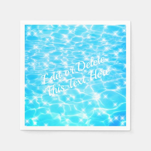 Serviette En Papier Pool party Beach party Summer party Eau bleue (Devant)