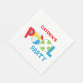 Serviette En Papier Pool Party Boy Anniversaire (Coin)