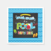 Serviette En Papier Pool Party Napkin - Boy BL (Devant)
