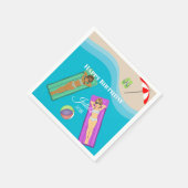 Serviette En Papier Pool Party pour le 30e anniversaire (Coin)