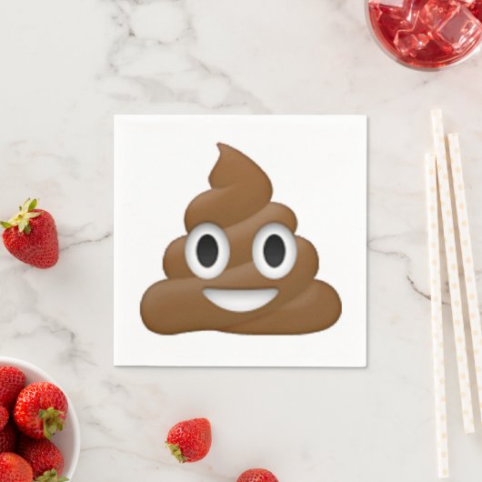 Serviette En Papier Poop - Emoji (En situation)