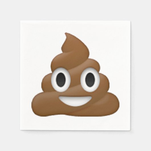 Serviette En Papier Poop - Emoji (Devant)