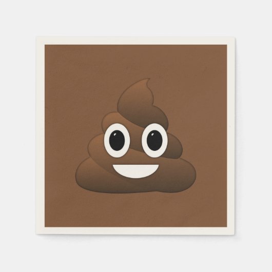 Serviette En Papier Poop Emoji Papier serviettes, Cocktail Standard (Devant)