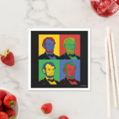 Serviette En Papier Pop Art Abraham Lincoln (En situation)