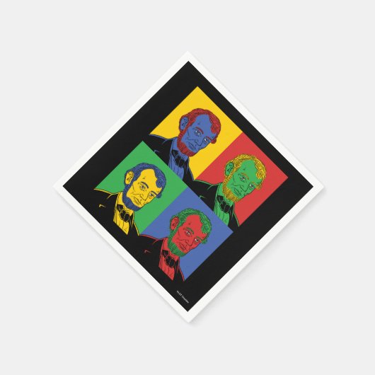 Serviette En Papier Pop Art Abraham Lincoln (Coin)