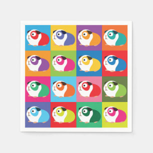 Serviette En Papier Pop Art Guinée Cochons