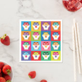 Serviette En Papier Pop Art Hamsters Napkins (En situation)