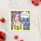 Serviette En Papier Pop Art Humour Cocktail Napkin (En situation)