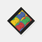 Serviette En Papier Pop Art Labrador Retriever (Coin)