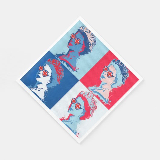 Serviette En Papier Pop art moderne HM Queen (Coin)