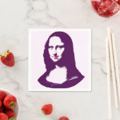 Serviette En Papier Pop Art Mona Lisa Napkins (En situation)