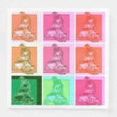 Serviette En Papier Pop Art Motoneige (Devant)