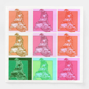 Serviette En Papier Pop Art Motoneige