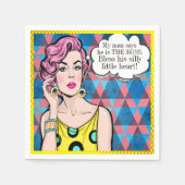 Serviette En Papier Pop Art Relatiship Humour Cocktail Napkin (Devant)