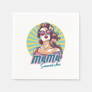 Serviette En Papier Pop Art Retro Personnalisé (9) Napkins