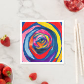 Serviette En Papier pop art rose Abstrait (En situation)