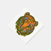 Serviette En Papier Pop Art TIGER HEAD + votre backgr. & idées (Coin)