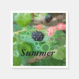 Serviette En Papier Pop Art Wild Blackberry Summer Party Fournitures