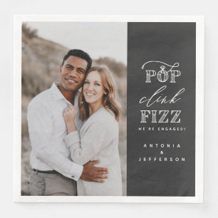 Serviette En Papier Pop clink fizz fiz fidélité serviettes