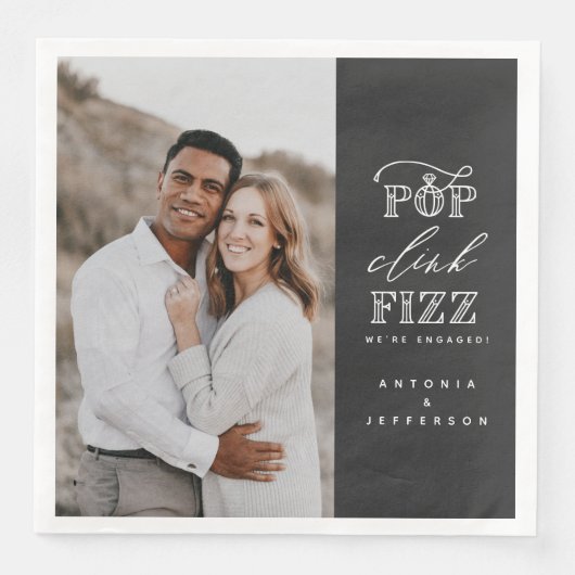 Serviette En Papier Pop clink fizz fiz fidélité serviettes (Devant)