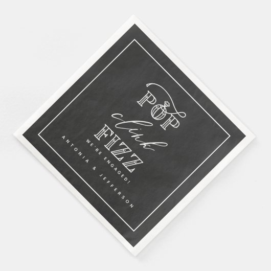 Serviette En Papier Pop clink fizz fiz fidélité serviettes (Coin)