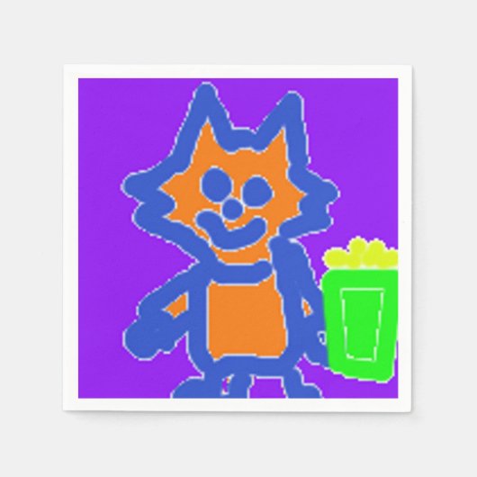 Serviette En Papier Pop-corn Papier Anime (Devant)