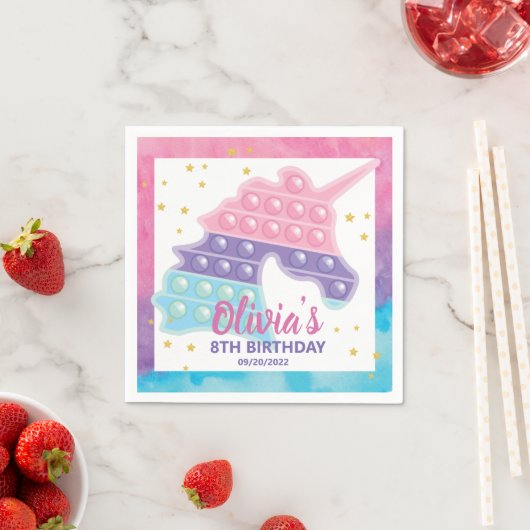 Serviette En Papier Pop It Fidget fête d'anniversaire (En situation)