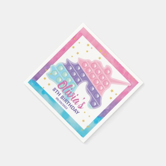 Serviette En Papier Pop It Fidget fête d'anniversaire (Coin)