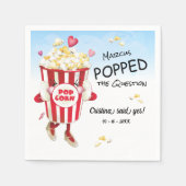 Serviette En Papier Pop La Question Popcorn Fiançailles (Devant)