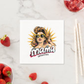 Serviette En Papier Pop Mama Retro Personnalisé Art 1 (En situation)