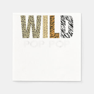 Serviette En Papier Pop Pop of the Wild One Zoo Anniversaire Safari Ju