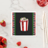 Serviette En Papier Popcorn Eyeball Halloween Fright Night Party Favor (En situation)
