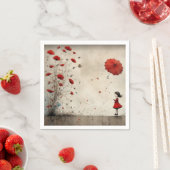 Serviette En Papier Poppies (En situation)