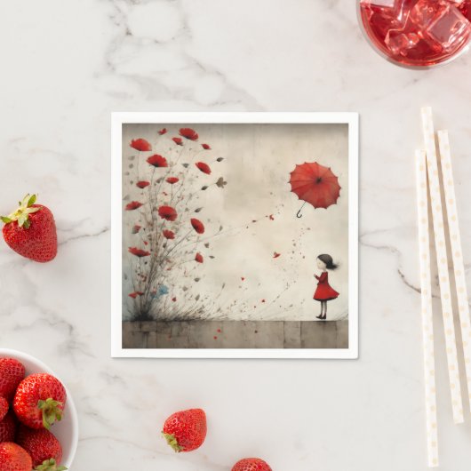 Serviette En Papier Poppies (En situation)